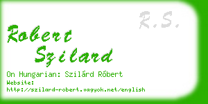 robert szilard business card