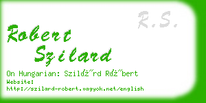 robert szilard business card